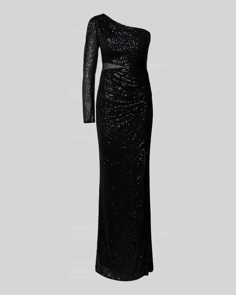 TROYDEN Abendkleid im One-Shoulder-Design Black