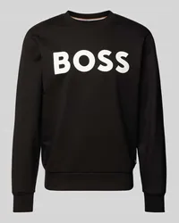 HUGO BOSS Sweatshirt mit Label-Print Modell 'Soleri Black