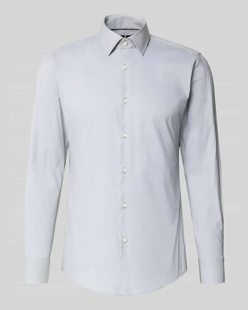 HUGO BOSS Slim Fit Hemd mit einreihiger Knopfleiste Modell 'HANK Gruen