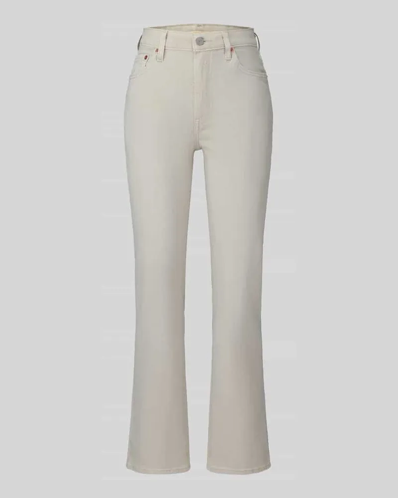 Levi's Slim Fit Jeans aus Baumwoll-Mix Modell 'RIBCAGE Offwhite