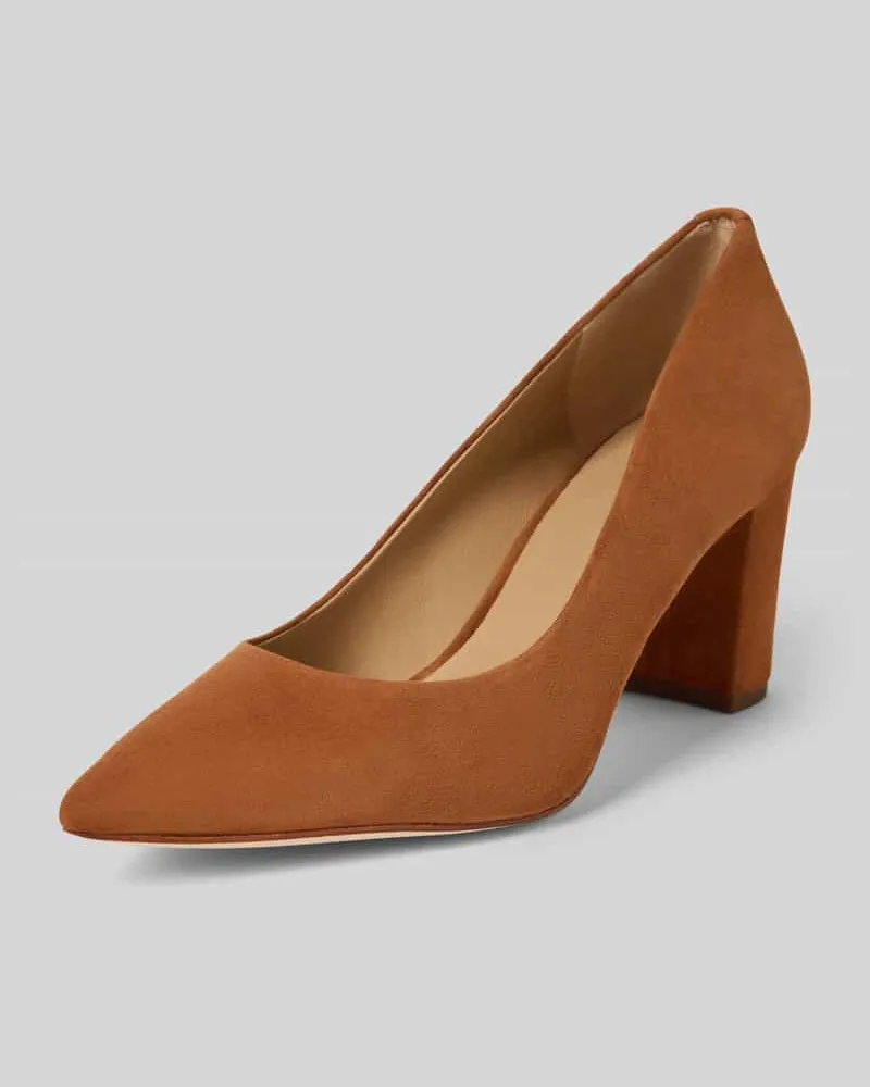 Ralph Lauren High Heels mit Label-Detail Cognac