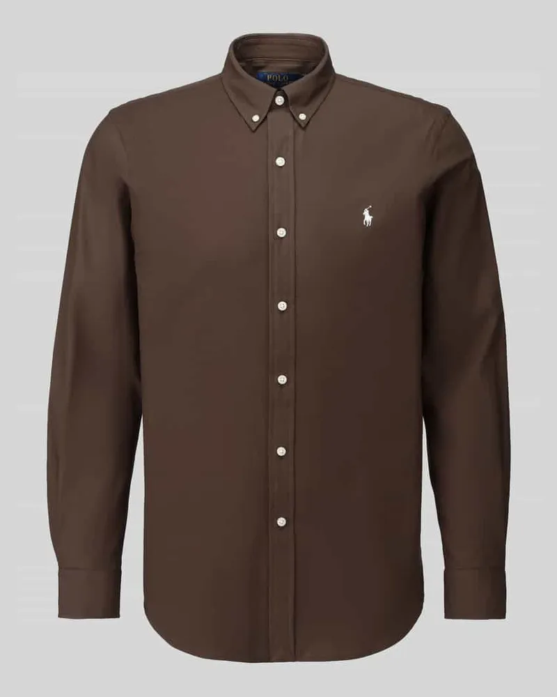 Ralph Lauren Slim Fit Freizeithemd aus Baumwoll-Mix Schoko