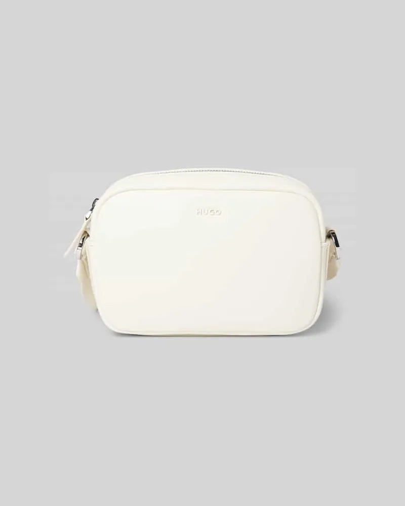 HUGO BOSS Handtasche mit Schulterriemen Modell 'Bel 2.0 Ecru