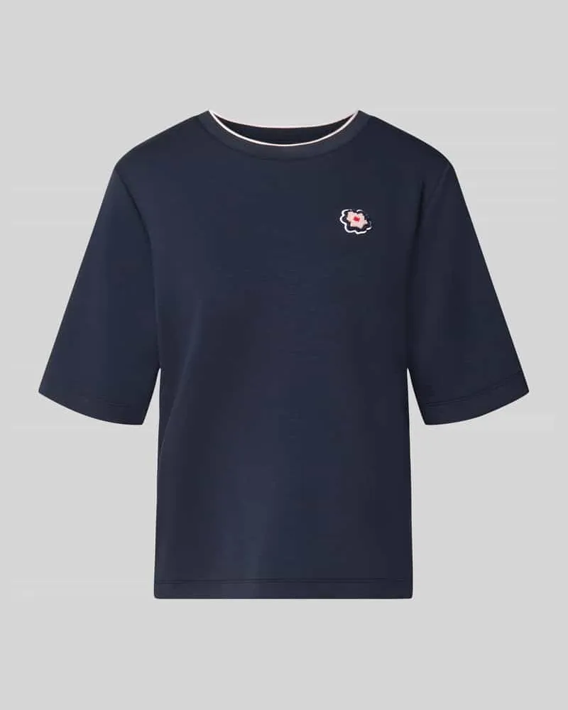 Marc Cain Relaxed Fit T-Shirt aus Viskose-Mix Marine