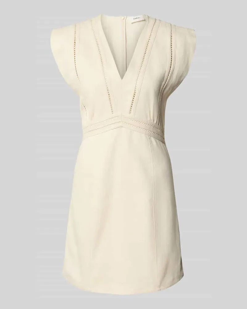 ba&sh Minikleid mit V-Ausschnitt Modell 'NARIA Ecru
