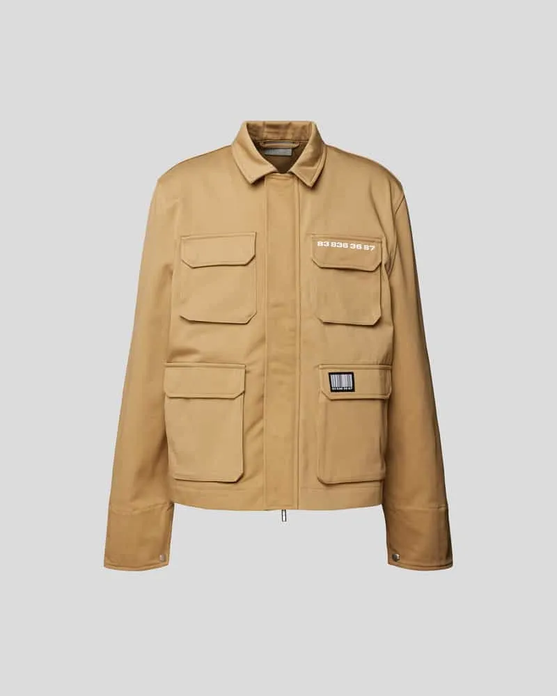 VTMNTS Hemdjacke mit Label-Detail Beige