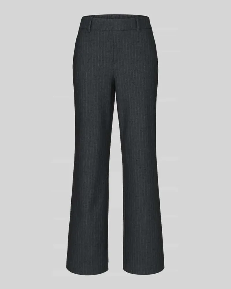 SteHmann Wide Leg Hose mit Gürtelschlaufen Modell 'Fenja Anthrazit