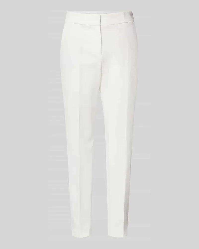 S.Oliver Regular Fit Schmale Hose mit Bügelfalten Weiss