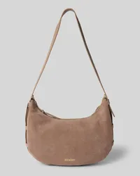 Hey Marly Lederhandtasche mit Label-Applikation Modell 'Lifetime Sister Taupe