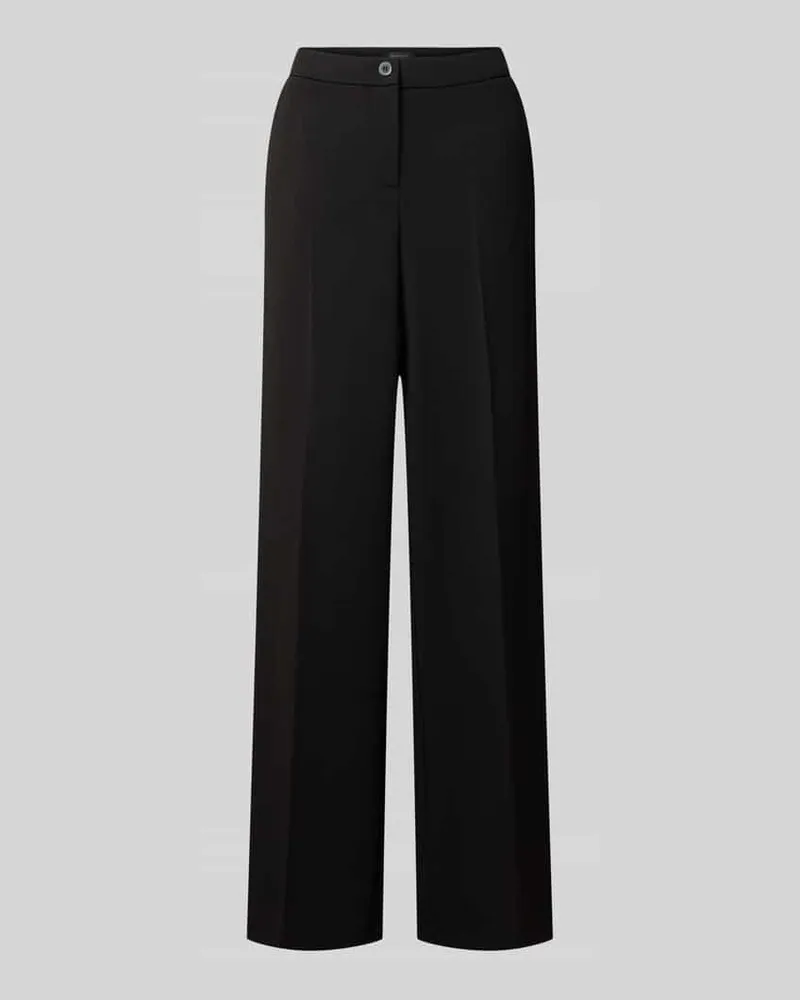 SteHmann Stoffhose mit Bundfalten Black