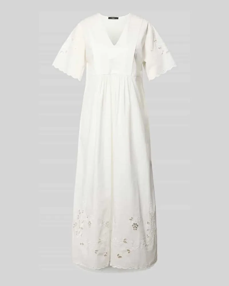 Max Mara Fließendes Freizeitkleid aus reiner Baumwolle Modell 'TARTUFO Weiss