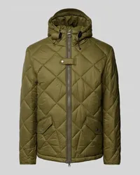 Barbour Steppjacke mit Stehkragen Oliv