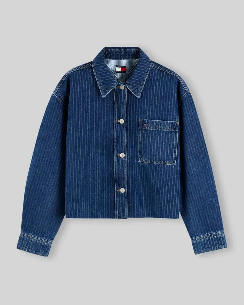 Tommy Hilfiger Relaxed Fit Jeanshemd aus reiner Baumwolle Dunkelblau