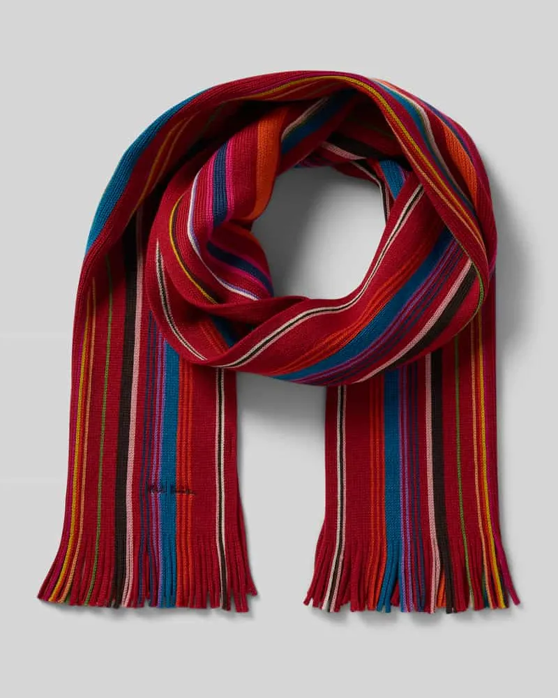 Paul Smith Schal aus Lanawolle Modell 'IVAN Rot
