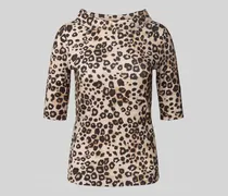 Regular Fit T-Shirt mit Allover-Animal-Print