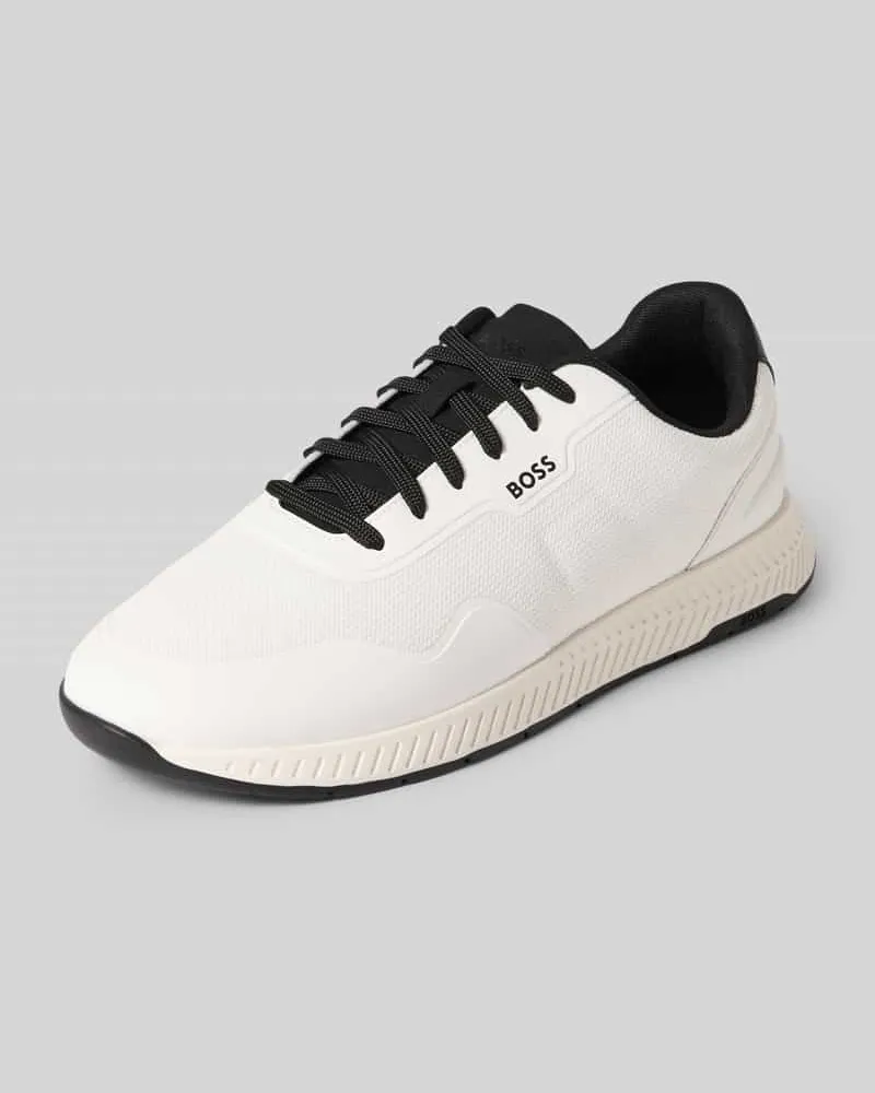 HUGO BOSS Low Top Sneaker mit dämpfender Sohle Modell 'TITANIUM_RUNN Weiss