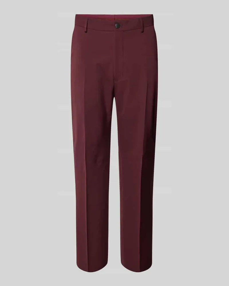 Selected Homme Slim Fit Stoffhose mit Bügelfalten Modell 'LIAM Bordeaux
