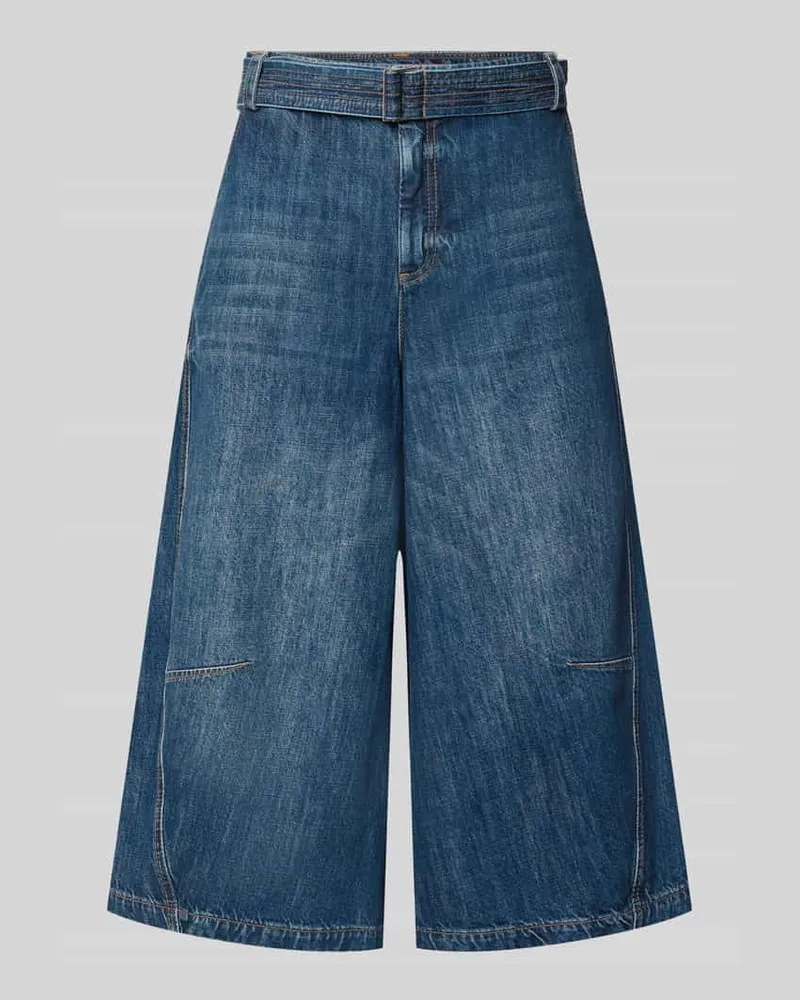 MAX&Co. Regular Fit Culotte aus Baumwoll-Mix mit Viskose-Anteil Modell 'EPOCHE Dunkelblau