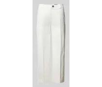 Slim Fit Bundfaltenhose mit Knopf- und Reißverschluss