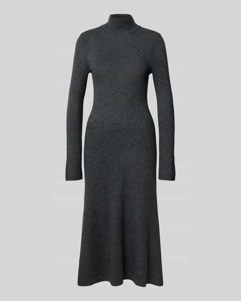 Tommy Hilfiger Regular Fit Freizeitkleid aus reiner Wolle Hellgrau