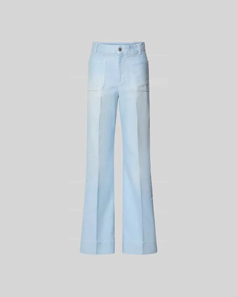 Victoria Beckham Wide Fit Jeans mit aufgesetzten Taschen Hellblau