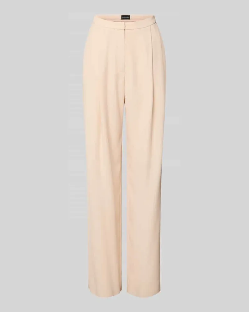 Emporio Armani Stoffhose mit Bundfalten Hellrosa
