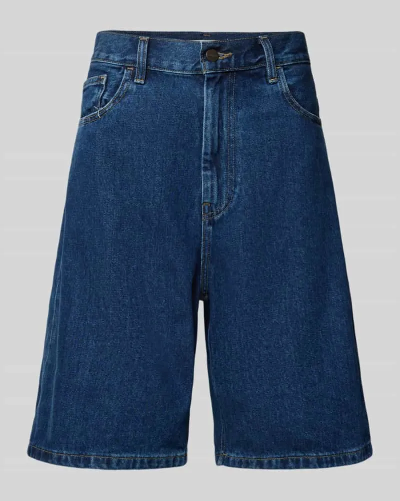 Carhartt WIP Relaxed Fit Jeans Shorts aus reiner Baumwolle Modell 'Brandon Dunkelblau