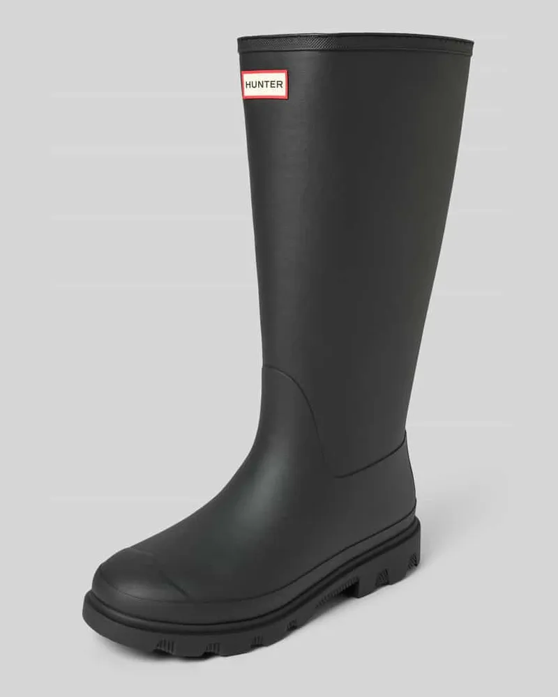 Hunter Stiefel mit Label-Detail Black