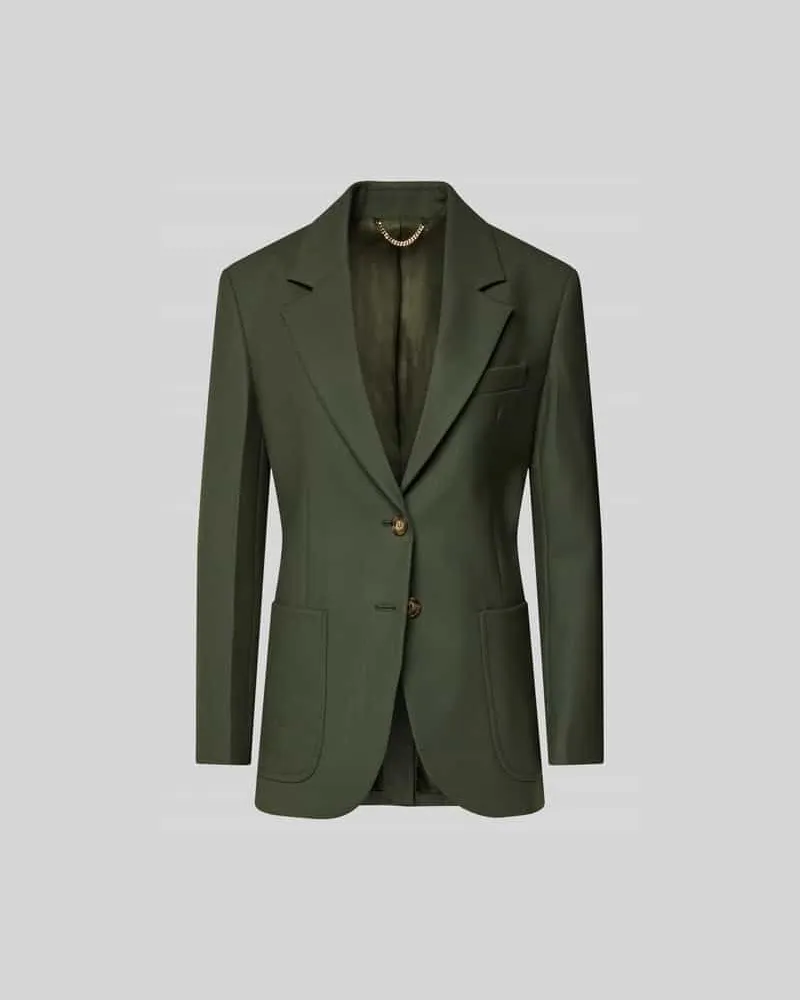 Victoria Beckham Slim Fit Blazer mit Reverskragen Schilf