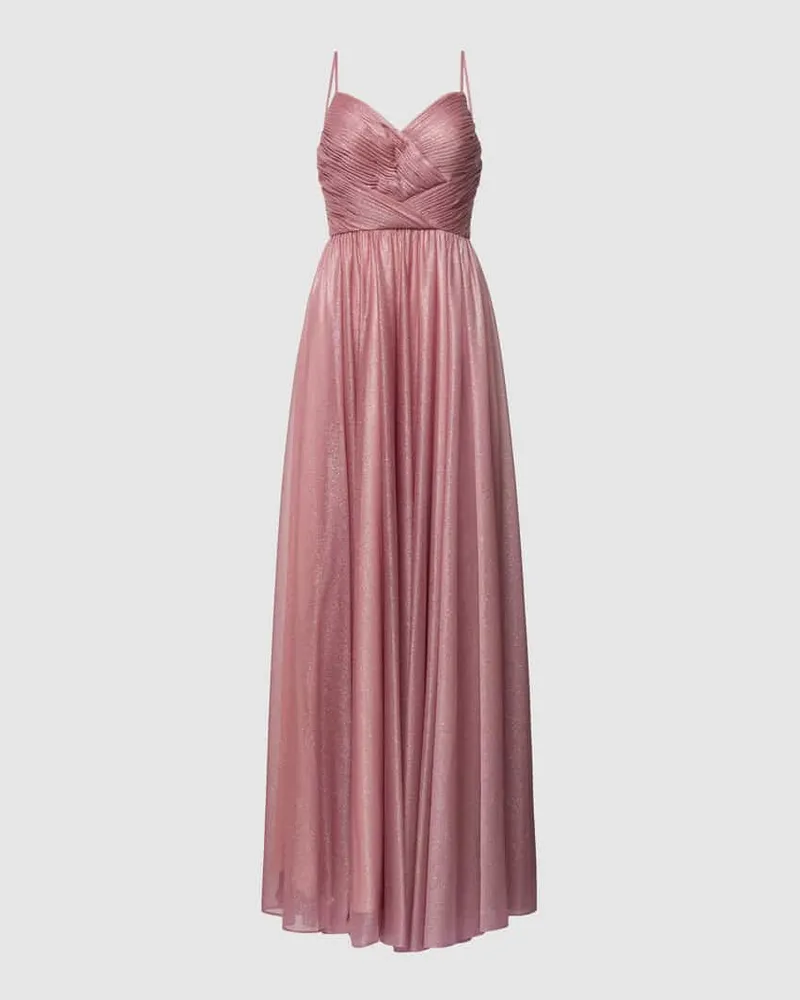 Unique Abendkleid in Maxilänge mit V-Ausschnitt Mauve