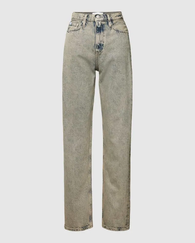 Calvin Klein Straight Fit Jeans im 5-Pocket-Design Hellblau