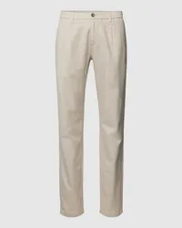 Marc O'Polo Shaped Fit Stoffhose mit Strukturmuster Offwhite