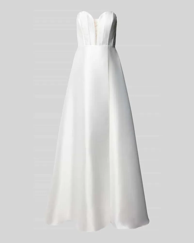 LUXUAR Abendkleid in trägerlosem Design Ecru