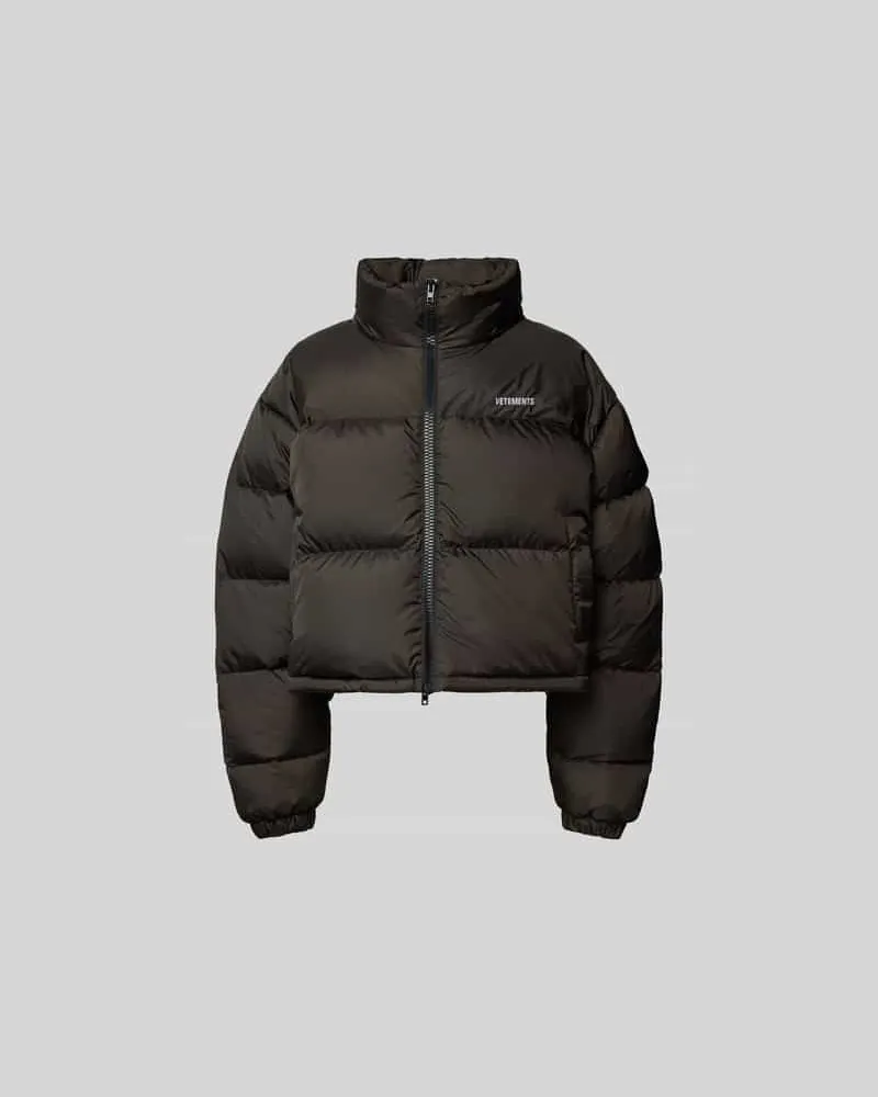 VETEMENTS Steppjacke mit Logo-Stitching Black