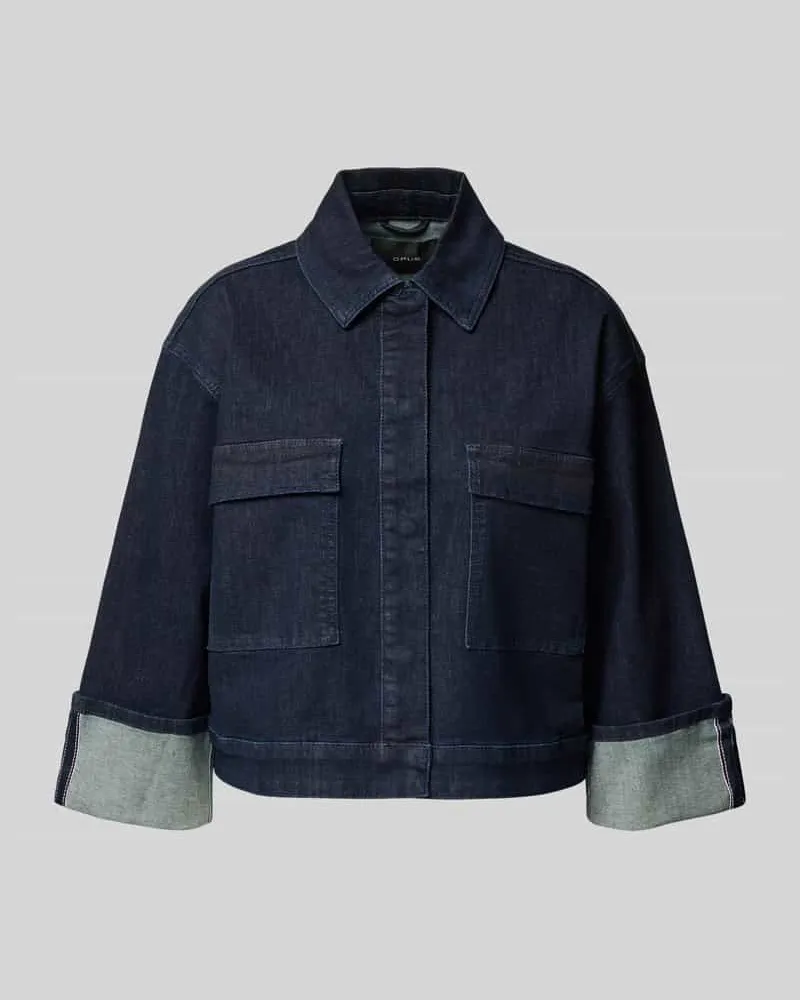 OPUS Jeansjacke mit Umlegekragen Modell 'Hollice Jeansblau