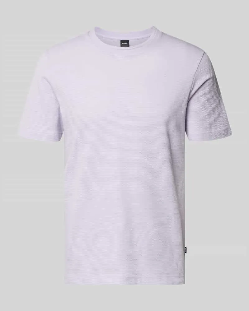 HUGO BOSS Regular Fit T-Shirt aus Baumwoll-Mix Modell 'TIBURT 240 Flieder