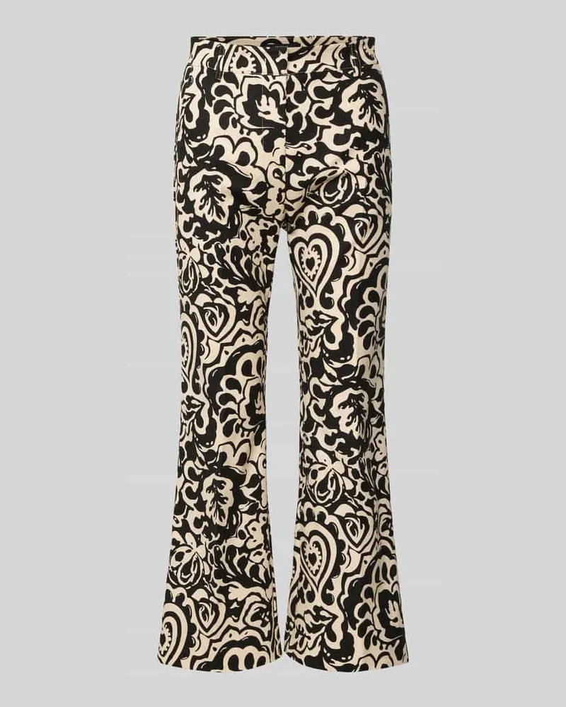 Max Mara Flared Stoffhose mit Bügelfalten Modell 'CADMIO Black