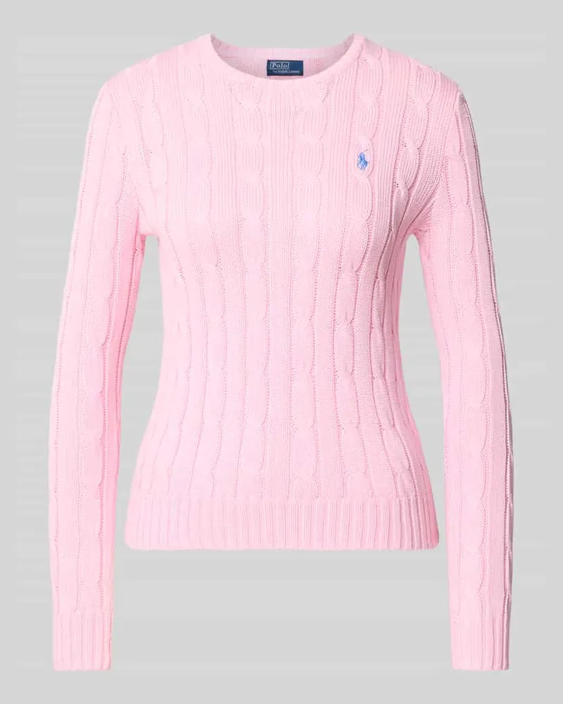 Ralph Lauren Slim Fit Pullover aus reiner Baumwolle Pink