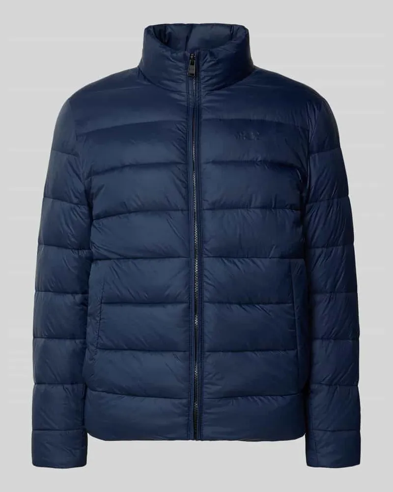 HUGO BOSS Regular Fit Steppjacke mit Label Print Modell 'CIKO Marine