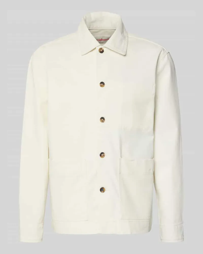 Selected Homme Regular Fit Jeansjacke aus Bio-Baumwoll-Mix Modell 'HOTEL AMOUR Offwhite