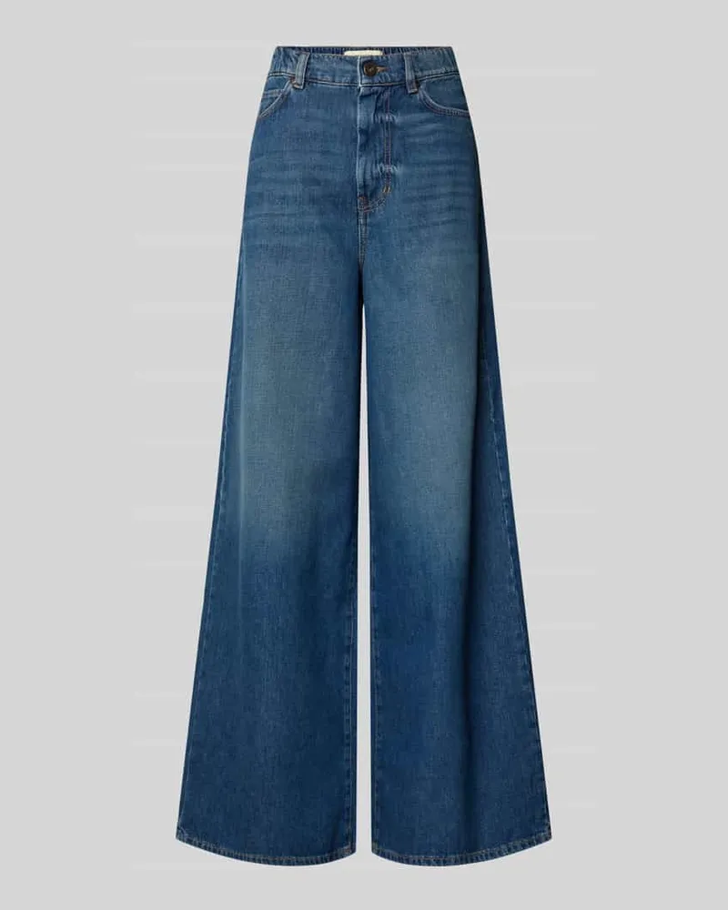 Max Mara Relaxed Fit Jeans im 5-Pocket-Design Modell 'ABITATA Jeansblau