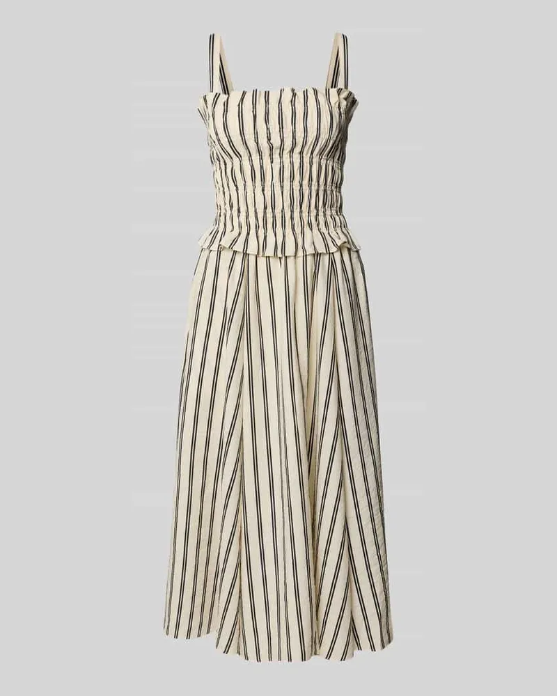 Ralph Lauren Körpernahes Midikleid aus Seiden-Mix Offwhite