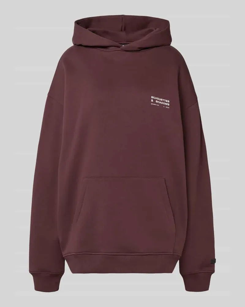 Karo Kauer Oversized Hoodie mit Känguru-Tasche Modell 'Plum Pflaume