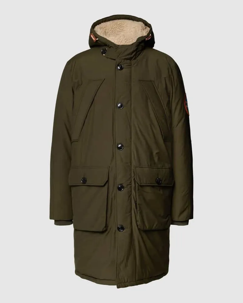 Scotch&Soda Parka mit Motiv-Stitching Oliv