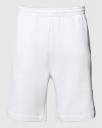 Lacoste Regular Fit Shorts mit elastischem Bund Weiss