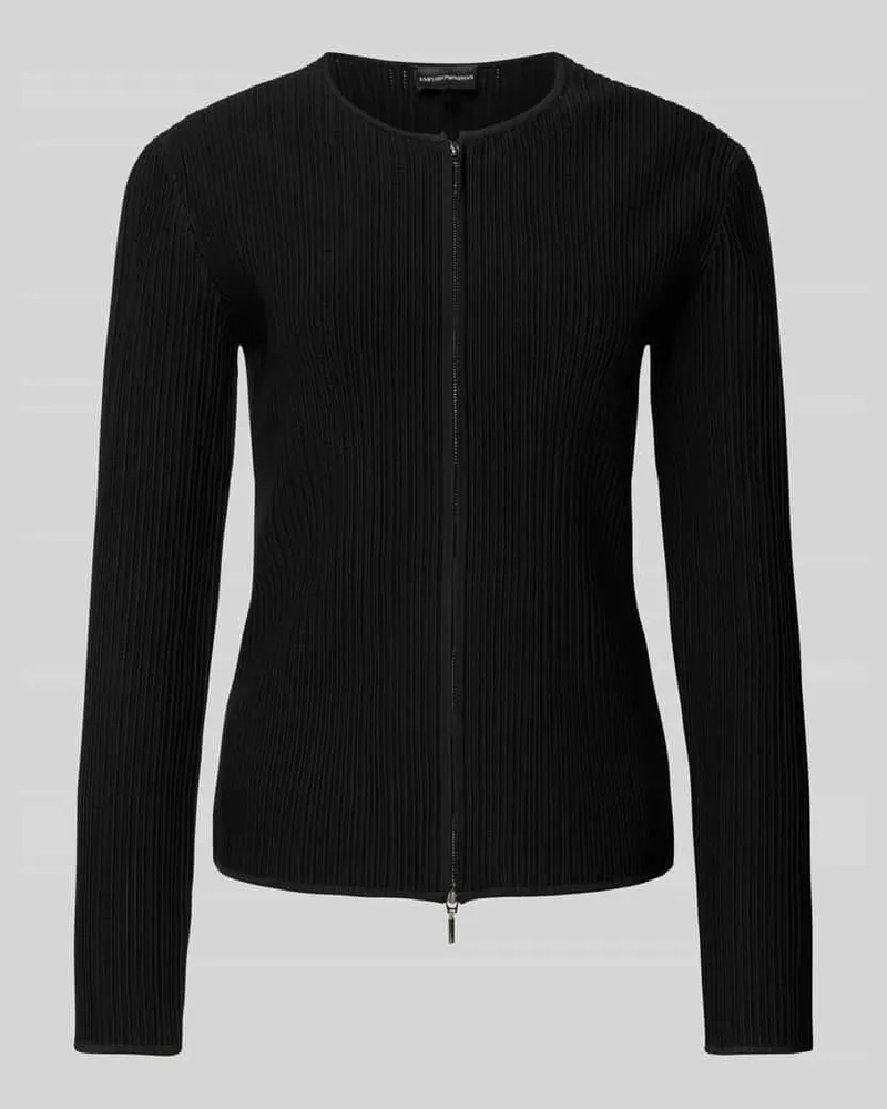 Emporio Armani Strickjacke aus Viskose-Mix Black