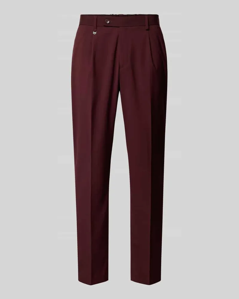 Antony Morato Slim Fit Stoffhose mit Bundfalten Modell 'LUIS Bordeaux