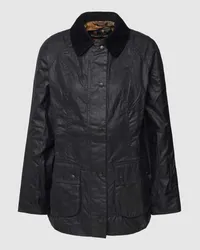 Barbour Jacke mit Pattentaschen Modell 'Beadnell Wax Marine