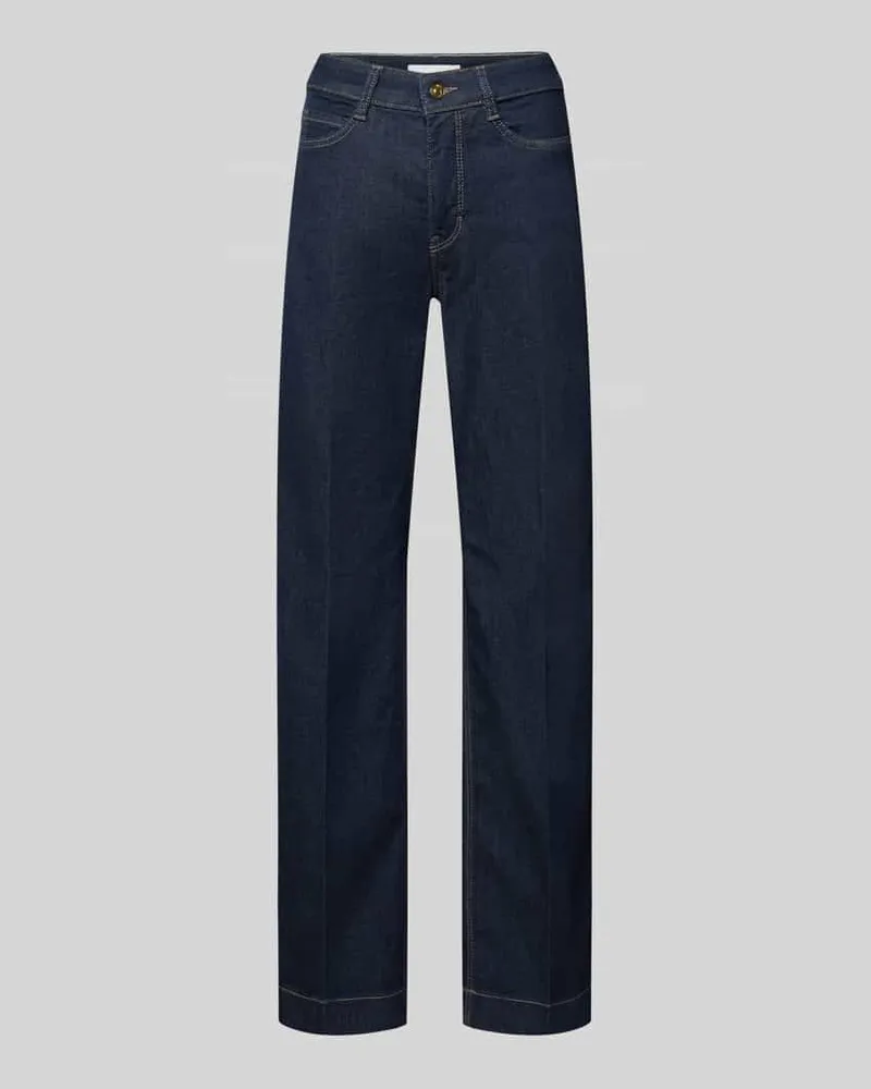 MAC Jeans Wide Fit Jeans mit 5-Pocket-Design Dunkelblau