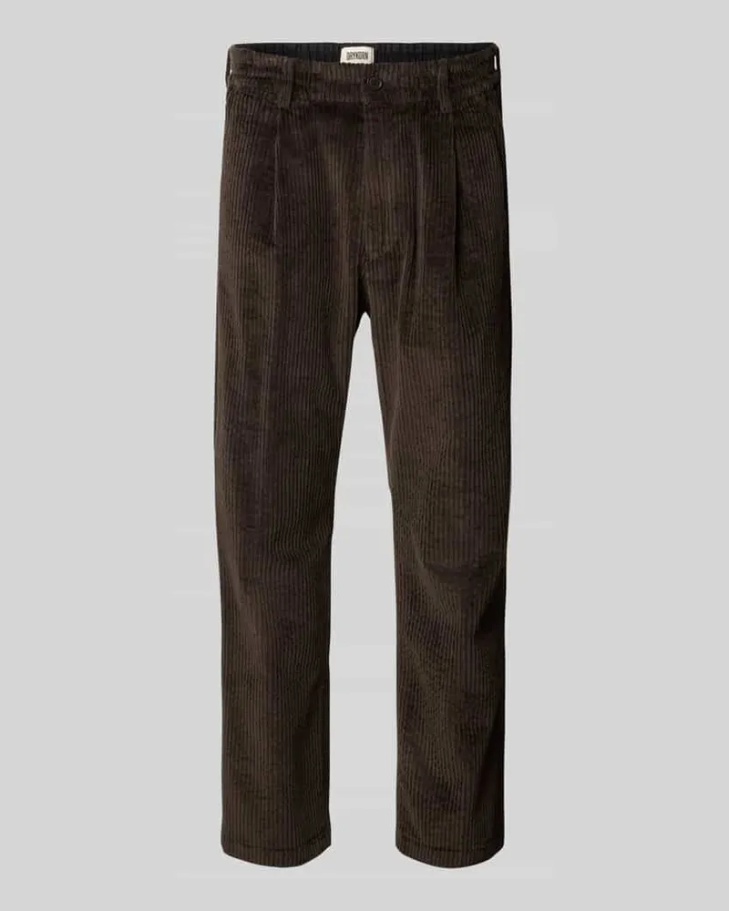 Drykorn Straight Fit Hose aus Baumwoll-Mix Modell 'Chasy Dunkelbraun
